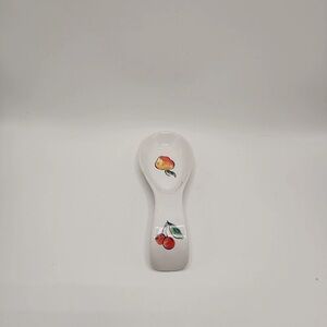 Ceramic Spoon Rest with Fruit Design